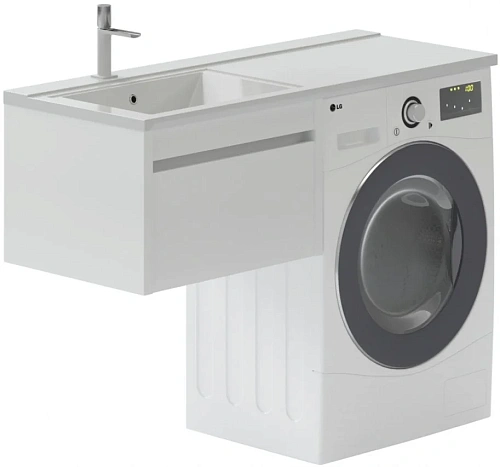 Тумба с раковиной Aquanet Токио 120 L белый (подвесная, 1 ящик) 00239212 Тумба с раковиной Aquanet Токио 120 L белый (подвесная, 1 ящик) 00239212