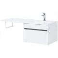 Тумба с раковиной Aquanet Токио 120 R белый (подвесная, 1 ящик) 00236916 + 00235500 Тумба с раковиной Aquanet Токио 120 R белый (подвесная, 1 ящик) 00236916 + 00235500