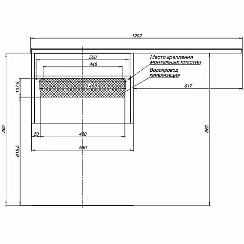 Тумба с раковиной Aquanet Токио 120 R белый (подвесная, 1 ящик) 00239213 Тумба с раковиной Aquanet Токио 120 R белый (подвесная, 1 ящик) 00239213