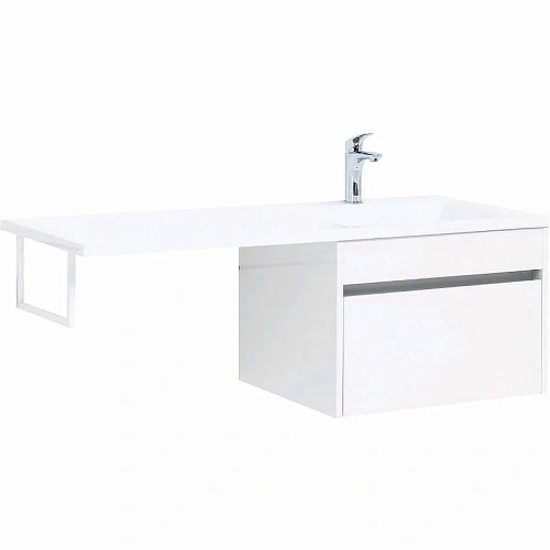 Тумба с раковиной Aquanet Токио 120 R белый (подвесная, 1 ящик) 00239213 Тумба с раковиной Aquanet Токио 120 R белый (подвесная, 1 ящик) 00239213