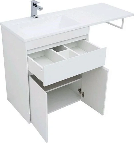 Тумба с раковиной Aquanet Токио 130 L белый (напольная, 1 ящик, 2 дверцы) 00237746 + 00235501 Тумба с раковиной Aquanet Токио 130 L белый (напольная, 1 ящик, 2 дверцы) 00237746 + 00235501