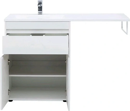 Тумба с раковиной Aquanet Токио 130 L белый (напольная, 1 ящик, 2 дверцы) 00237746 + 00235501 Тумба с раковиной Aquanet Токио 130 L белый (напольная, 1 ящик, 2 дверцы) 00237746 + 00235501