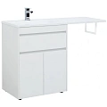 Тумба с раковиной Aquanet Токио 130 L белый (напольная, 1 ящик, 2 дверцы) 00237746 + 00235501 Тумба с раковиной Aquanet Токио 130 L белый (напольная, 1 ящик, 2 дверцы) 00237746 + 00235501
