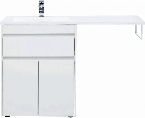 Тумба с раковиной Aquanet Токио 130 L белый (напольная, 1 ящик, 2 дверцы) 00239215 Тумба с раковиной Aquanet Токио 130 L белый (напольная, 1 ящик, 2 дверцы) 00239215