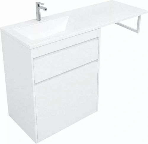 Тумба с раковиной Aquanet Токио 130 L белый (напольная, 1 ящик) 00239302 Тумба с раковиной Aquanet Токио 130 L белый (напольная, 1 ящик) 00239302