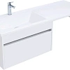 Тумба с раковиной Aquanet Токио 130 L белый (подвесная, 1 ящик) 00236917 + 00235501 Тумба с раковиной Aquanet Токио 130 L белый (подвесная, 1 ящик) 00236917 + 00235501