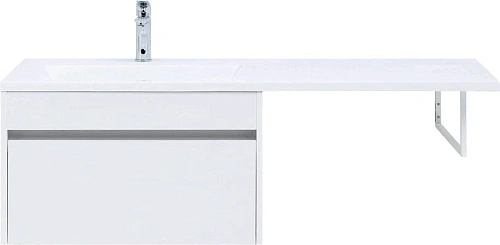 Тумба с раковиной Aquanet Токио 130 L белый (подвесная, 1 ящик) 00236917 + 00235501 Тумба с раковиной Aquanet Токио 130 L белый (подвесная, 1 ящик) 00236917 + 00235501