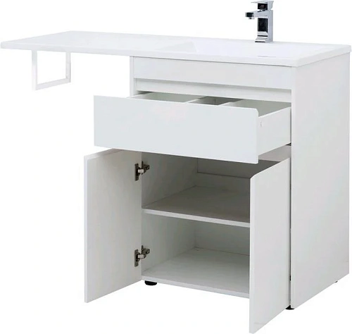 Тумба с раковиной Aquanet Токио 130 R белый (напольная, 1 ящик, 2 дверцы) 00237746 + 00235502 Тумба с раковиной Aquanet Токио 130 R белый (напольная, 1 ящик, 2 дверцы) 00237746 + 00235502