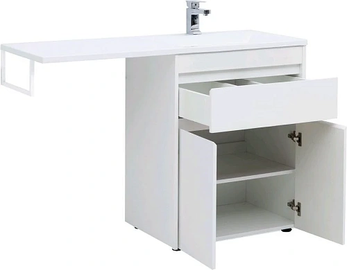 Тумба с раковиной Aquanet Токио 130 R белый (напольная, 1 ящик, 2 дверцы) 00237746 + 00235502 Тумба с раковиной Aquanet Токио 130 R белый (напольная, 1 ящик, 2 дверцы) 00237746 + 00235502