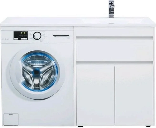 Тумба с раковиной Aquanet Токио 130 R белый (напольная, 1 ящик, 2 дверцы) 00237746 + 00235502 Тумба с раковиной Aquanet Токио 130 R белый (напольная, 1 ящик, 2 дверцы) 00237746 + 00235502