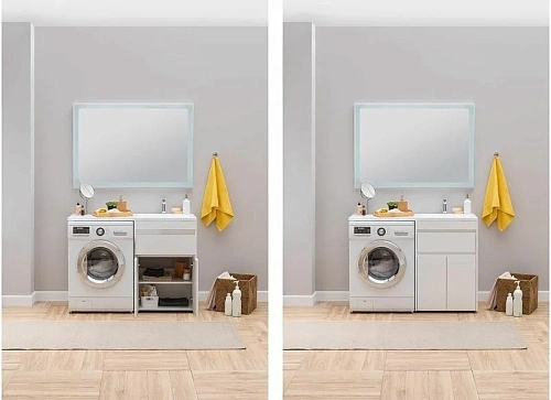 Тумба с раковиной Aquanet Токио 130 R белый (напольная, 1 ящик, 2 дверцы) 00239216 Тумба с раковиной Aquanet Токио 130 R белый (напольная, 1 ящик, 2 дверцы) 00239216