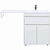 Тумба с раковиной Aquanet Токио 130 R белый (напольная, 1 ящик, 2 дверцы) 00239216