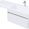 Тумба с раковиной Aquanet Токио 130 R белый (подвесная, 1 ящик) 00236917 + 00235502 Тумба с раковиной Aquanet Токио 130 R белый (подвесная, 1 ящик) 00236917 + 00235502