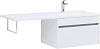 Тумба с раковиной Aquanet Токио 130 R белый (подвесная, 1 ящик) 00236917 + 00235502