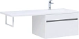 Тумба с раковиной Aquanet Токио 130 R белый (подвесная, 1 ящик) 00236917 + 00235502 Тумба с раковиной Aquanet Токио 130 R белый (подвесная, 1 ящик) 00236917 + 00235502