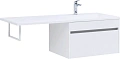 Тумба с раковиной Aquanet Токио 130 R белый (подвесная, 1 ящик) 00236917 + 00235502 Тумба с раковиной Aquanet Токио 130 R белый (подвесная, 1 ящик) 00236917 + 00235502
