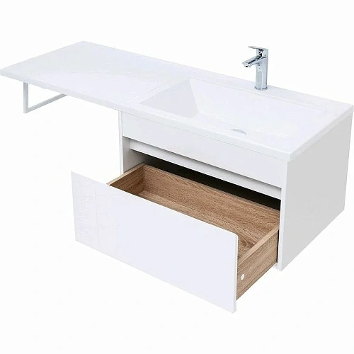 Тумба с раковиной Aquanet Токио 130 R белый (подвесная, 1 ящик) 00239218 Тумба с раковиной Aquanet Токио 130 R белый (подвесная, 1 ящик) 00239218