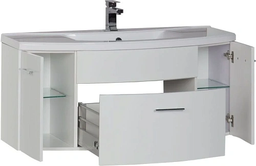 Тумба с раковиной Aquanet Тренто 120 белый 00156500+00152905 Тумба с раковиной Aquanet Тренто 120 белый 00156500+00152905