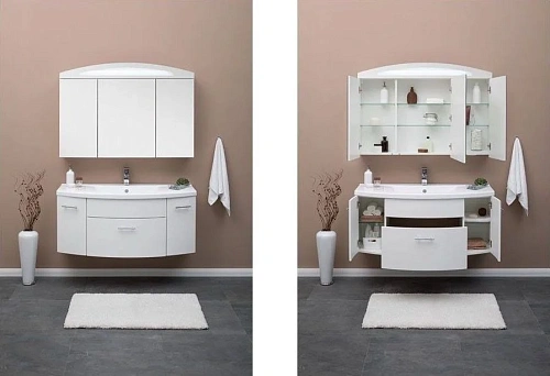 Тумба с раковиной Aquanet Тренто 120 белый 00156500+00152905 Тумба с раковиной Aquanet Тренто 120 белый 00156500+00152905