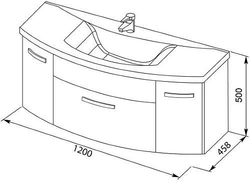 Тумба с раковиной Aquanet Тренто 120 белый 00156500+00152905 Тумба с раковиной Aquanet Тренто 120 белый 00156500+00152905