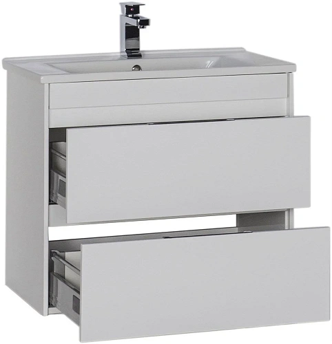 Тумба с раковиной Aquanet Тулон 75 белый 00183395+00182319 Тумба с раковиной Aquanet Тулон 75 белый 00183395+00182319