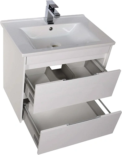 Тумба с раковиной Aquanet Тулон 75 белый 00183395+00182319 Тумба с раковиной Aquanet Тулон 75 белый 00183395+00182319