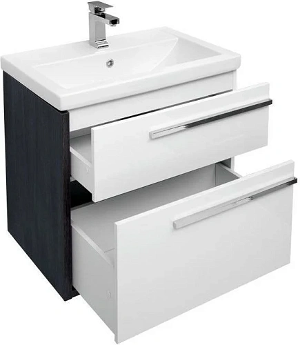 Тумба с раковиной Aquanet Фостер 70 эвкалипт мистери/белый 00202064 + 00187813 Тумба с раковиной Aquanet Фостер 70 эвкалипт мистери/белый 00202064 + 00187813