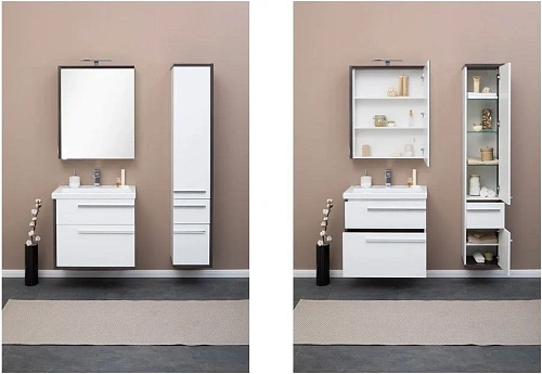 Тумба с раковиной Aquanet Фостер 70 эвкалипт мистери/белый 00202064 + 00187813 Тумба с раковиной Aquanet Фостер 70 эвкалипт мистери/белый 00202064 + 00187813