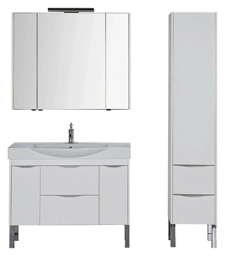 Тумба с раковиной Aquanet Франка 105 белый 00183055+00182330 Тумба с раковиной Aquanet Франка 105 белый 00183055+00182330