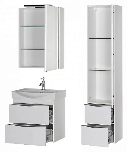 Тумба с раковиной Aquanet Франка 65 белый 00183051+00182328 Тумба с раковиной Aquanet Франка 65 белый 00183051+00182328