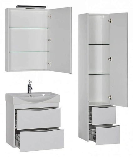 Тумба с раковиной Aquanet Франка 65 белый 00183051+00182328 Тумба с раковиной Aquanet Франка 65 белый 00183051+00182328