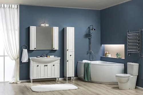 Тумба с раковиной Aquanet Честер 105 белый/серебро 00182630+00183609 Тумба с раковиной Aquanet Честер 105 белый/серебро 00182630+00183609