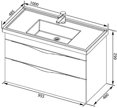 Тумба с раковиной Aquanet Эвора 100 дуб антик 00183003+00182325 Тумба с раковиной Aquanet Эвора 100 дуб антик 00183003+00182325