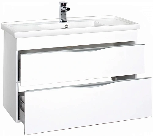 Тумба с раковиной Aquanet Эвора 100 см 00185195+00182325 белая Тумба с раковиной Aquanet Эвора 100 см 00185195+00182325 белая