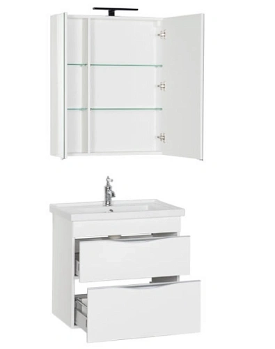Тумба с раковиной Aquanet Эвора 70 белый 00184307+00182323 Тумба с раковиной Aquanet Эвора 70 белый 00184307+00182323