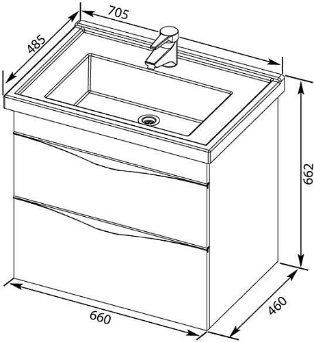 Тумба с раковиной Aquanet Эвора 70 дуб антик 00183001+00182323 Тумба с раковиной Aquanet Эвора 70 дуб антик 00183001+00182323
