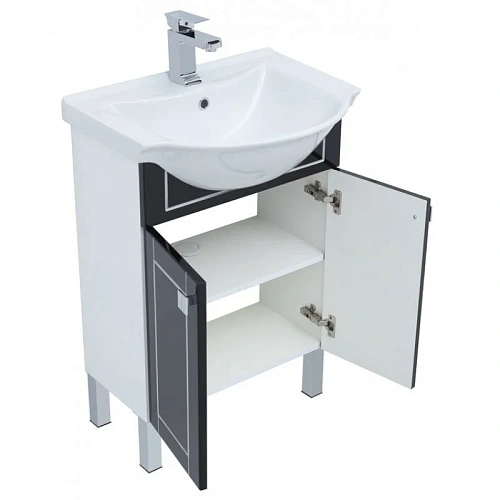 Тумба с раковиной Aquanet Эрвин 60 черный 00261059 Тумба с раковиной Aquanet Эрвин 60 черный 00261059