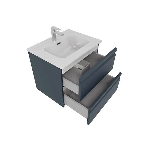 Тумба с раковиной Aquatek ВЕГА 60см AQ77060-MG серый матовый, подвесная Тумба с раковиной Aquatek ВЕГА 60см AQ77060-MG серый матовый, подвесная