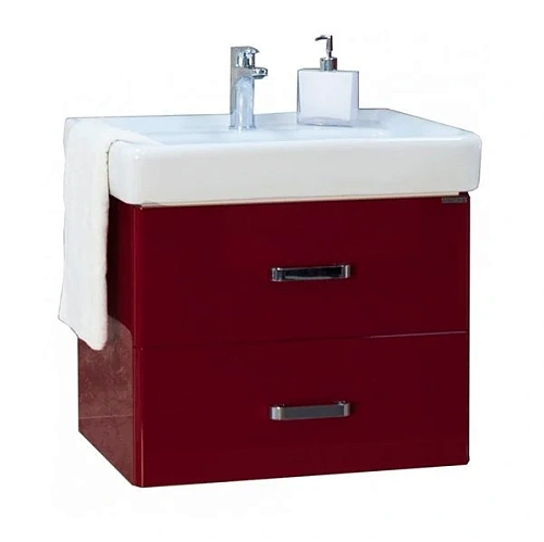 Тумба с раковиной Aquaton Америна 60 (бордо темный) 1A1354K1AM940 Тумба с раковиной Aquaton Америна 60 (бордо темный) 1A1354K1AM940