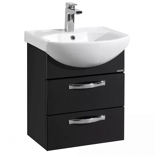 Тумба с раковиной Aquaton Ария 50 М (1A1400K0AA950) черный глянец Тумба с раковиной Aquaton Ария 50 М (1A1400K0AA950) черный глянец