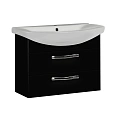 Тумба с раковиной Aquaton Ария 80 М (1A1408K0AA950) черный глянец Тумба с раковиной Aquaton Ария 80 М (1A1408K0AA950) черный глянец