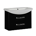 Тумба с раковиной Aquaton Ария 80 М (1A1408K0AA950) черный глянец Тумба с раковиной Aquaton Ария 80 М (1A1408K0AA950) черный глянец