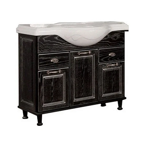 Тумба с раковиной Aquaton Жерона 105 (1A1586K5GEM50) черное серебро Тумба с раковиной Aquaton Жерона 105 (1A1586K5GEM50) черное серебро