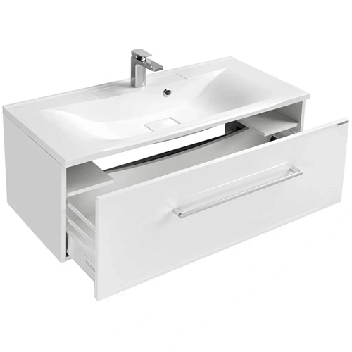 Тумба с раковиной Aquaton Мадрид 100 М белый 1A1269K0MA010 Тумба с раковиной Aquaton Мадрид 100 М белый 1A1269K0MA010