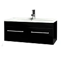 Тумба с раковиной Aquaton Мадрид 100 М черный глянец 1A1280K0MA950 с двумя ящиками Тумба с раковиной Aquaton Мадрид 100 М черный глянец 1A1280K0MA950 с двумя ящиками