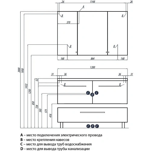 Тумба с раковиной Aquaton Мадрид 120 М 1A1703K0MA010 белая Тумба с раковиной Aquaton Мадрид 120 М 1A1703K0MA010 белая
