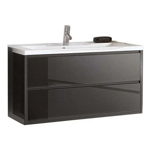 Тумба с раковиной Aquaton Римини 100 1A1345K0RN950 черный глянец Тумба с раковиной Aquaton Римини 100 1A1345K0RN950 черный глянец