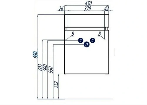 Тумба с раковиной Aquaton Эклипс 1A1727K1EK560 темный эбони Тумба с раковиной Aquaton Эклипс 1A1727K1EK560 темный эбони