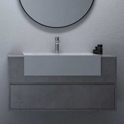 Тумба с раковиной Black&White U903.1000-1 Blum направляющие, раковина цвет: C.Ash (1000x550x512) 903U10001 Тумба с раковиной Black&White U903.1000-1 Blum направляющие, раковина цвет: C.Ash (1000x550x512) 903U10001