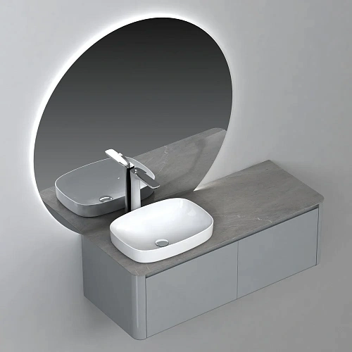 Тумба с раковиной Black&White U915.1200L Blum металлический ящик, керамогранит / раковина (1200x545x 9151200L Тумба с раковиной Black&White U915.1200L Blum металлический ящик, керамогранит / раковина (1200x545x 9151200L